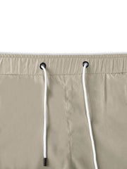 Manfinity Hypemode Loose Fit Men's Shorts With Slant Pockets And Drawstring Waist Khaki