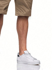 Manfinity Homme Loose-Fit Men's Drawstring Waist Shorts With Slant Pockets Khaki