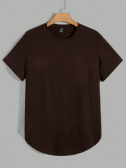 Manfinity Modomio Men's 3pcs Knitted Plain Round Neck Short Sleeve T-Shirt Black