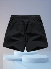 Boyfriend Style Men Sports Shorts For Fitness Training, Basketball, Running, Marathon, Outdoor, Beachwear, Quick Dry Black