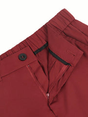 Manfinity Homme Men Simple Solid Color Daily Shorts Red