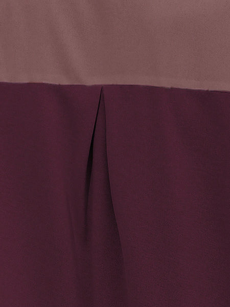 SHEIN LUNE Contrast Color Button Front Pocket Short Sleeve Shirt, Summer,Short Sleeve Tops Red Violet