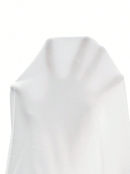 Manfinity Homme Men's Solid Color Round Neck Short Sleeve T-Shirt White
