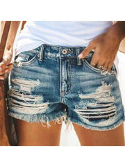 Women's Jeans Shorts Denim Light Blue
